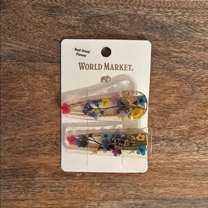 World Market Floral Hair Clips